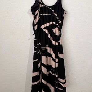 High and Low black and beige dress.sz M